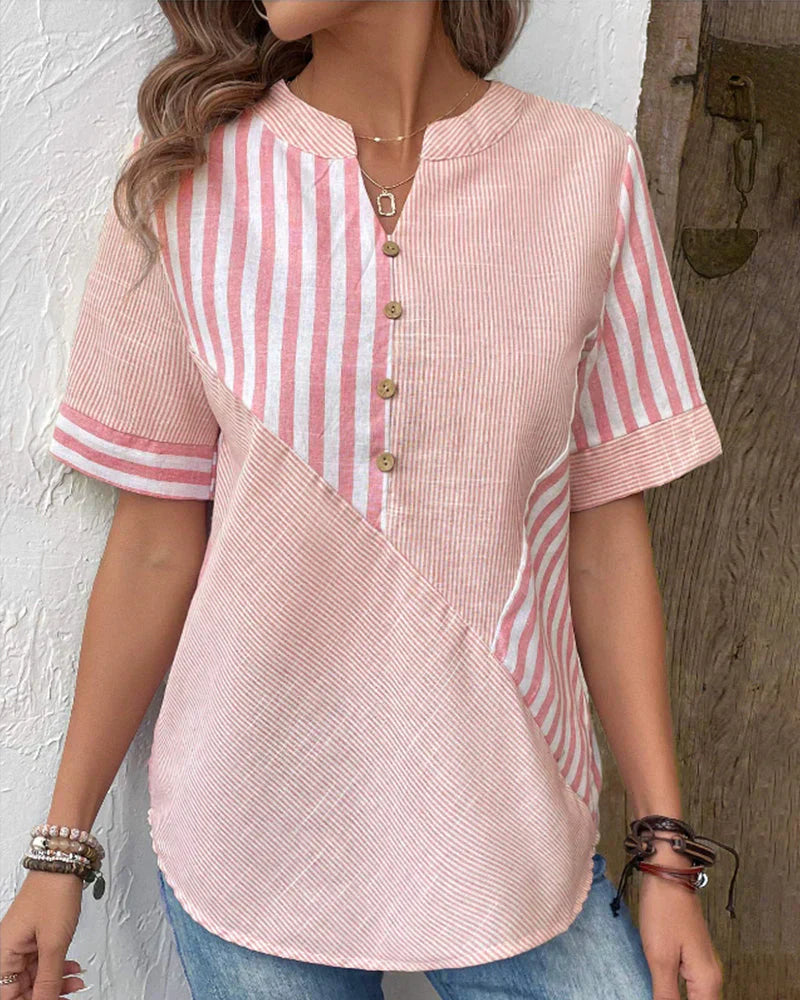 Yasmin™ Elegant Striped Blouse