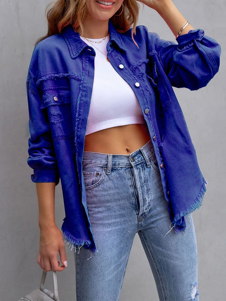 Eliana™ Frayed Denim Jacket