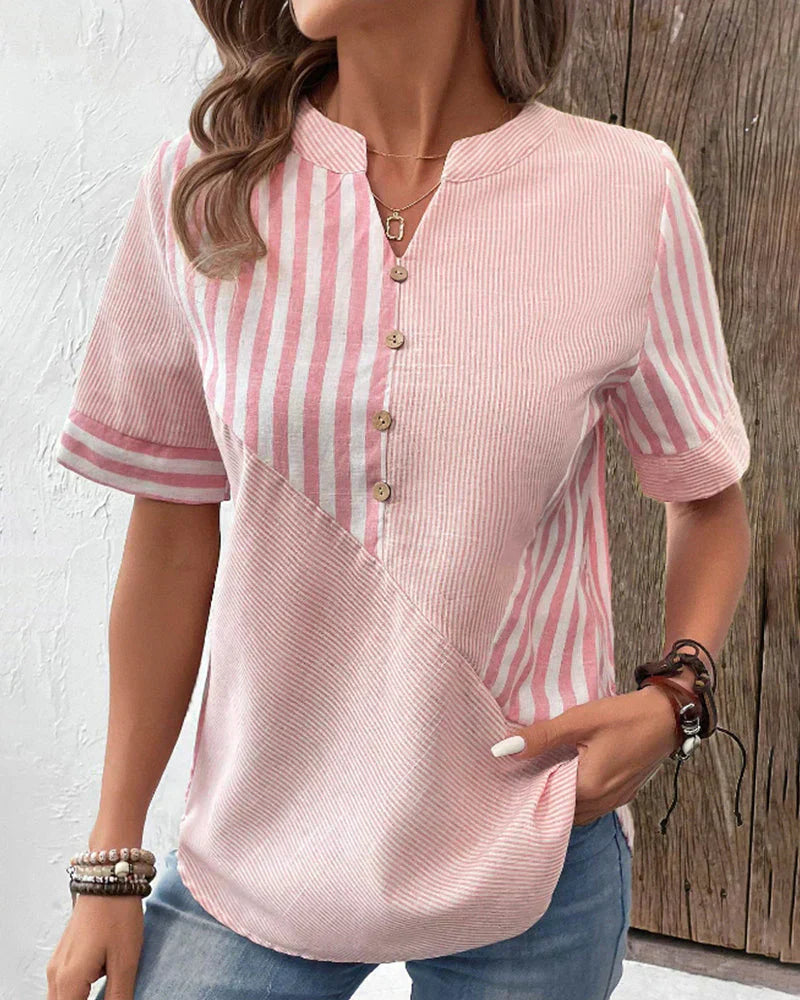 Yasmin™ Elegant Striped Blouse