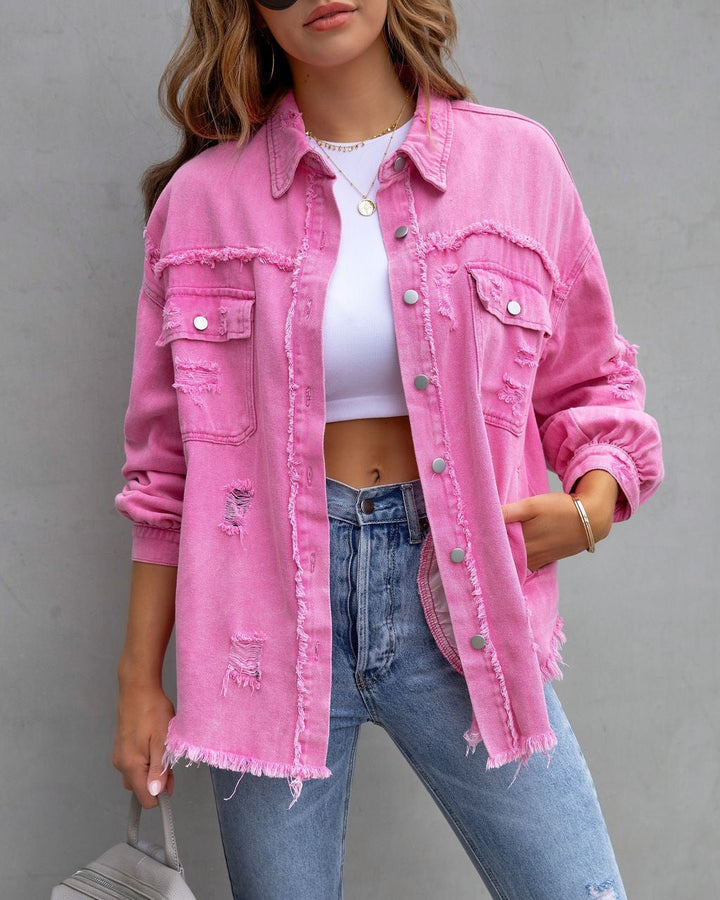 Eliana™ Frayed Denim Jacket