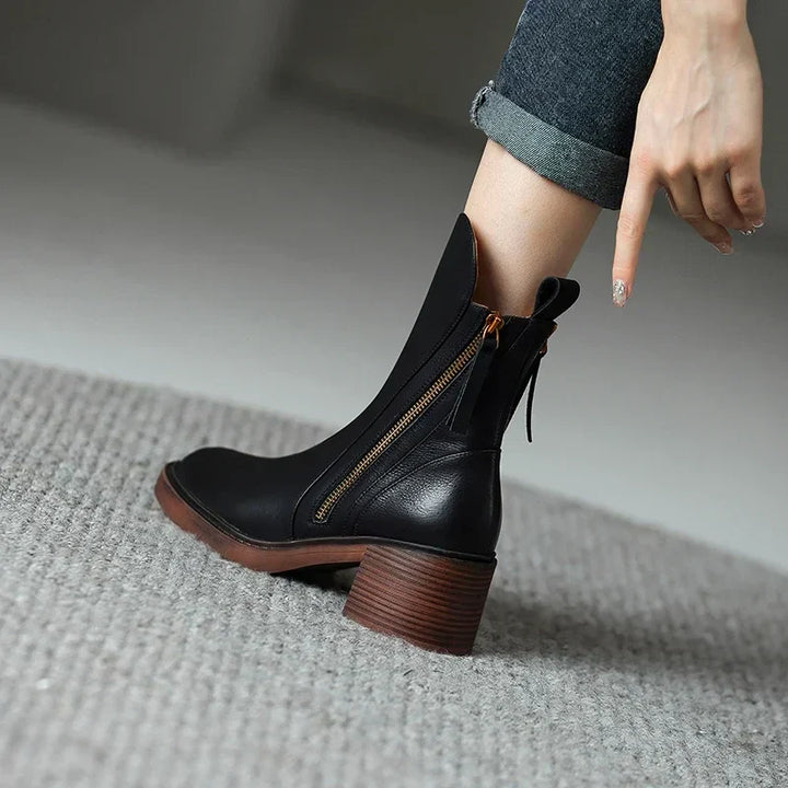 Salva™ Leather Ankle Boots