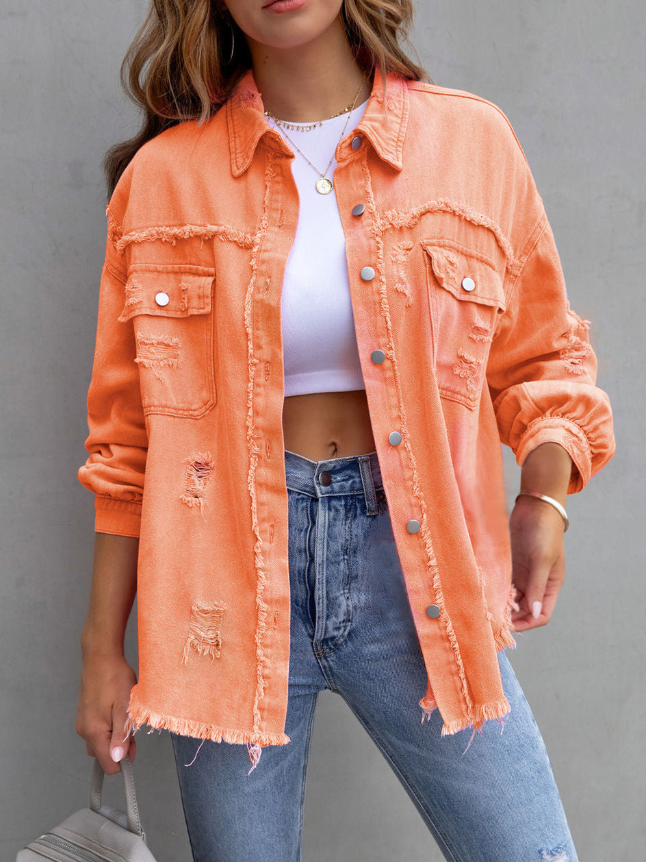 Eliana™ Frayed Denim Jacket