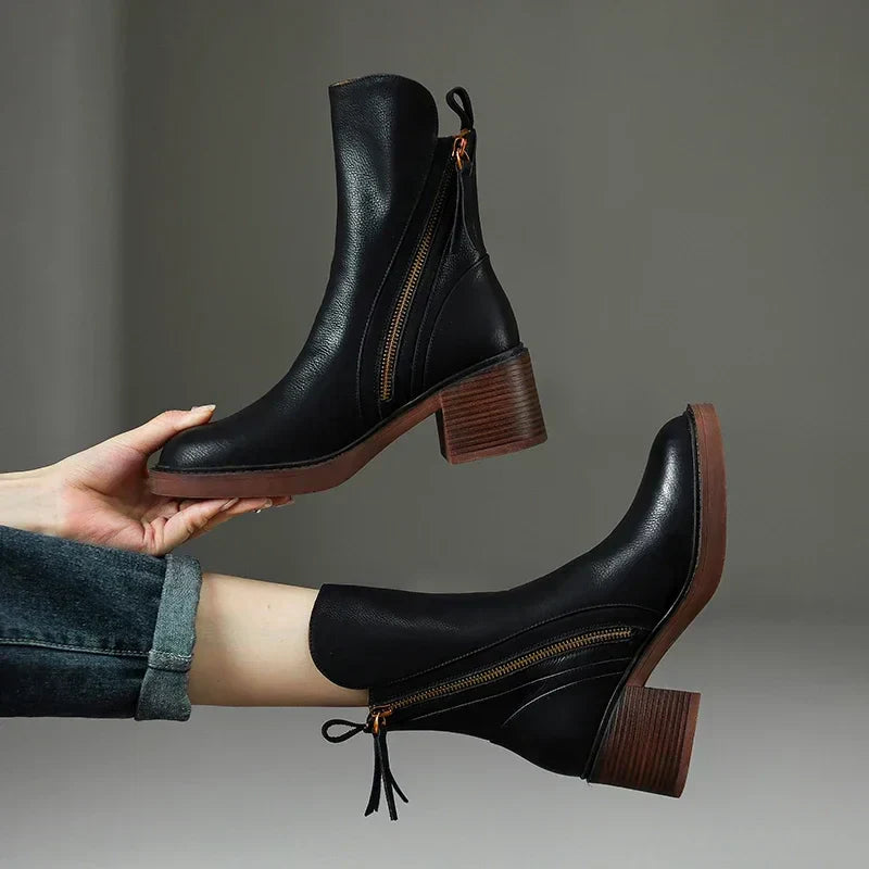 Salva™ Leather Ankle Boots