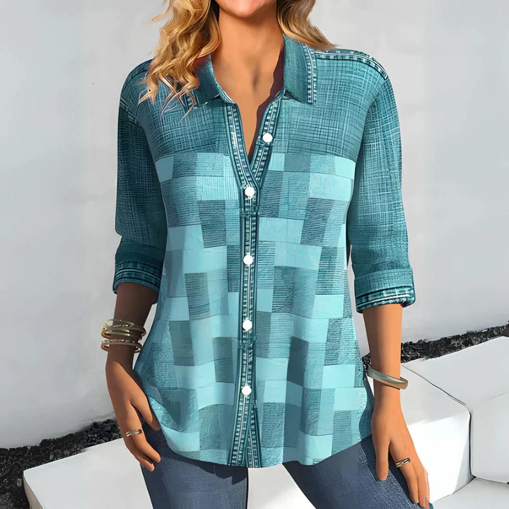 Atella™ Checkered Blouse