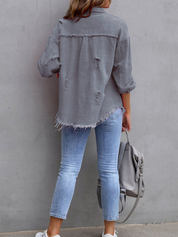 Eliana™ Frayed Denim Jacket