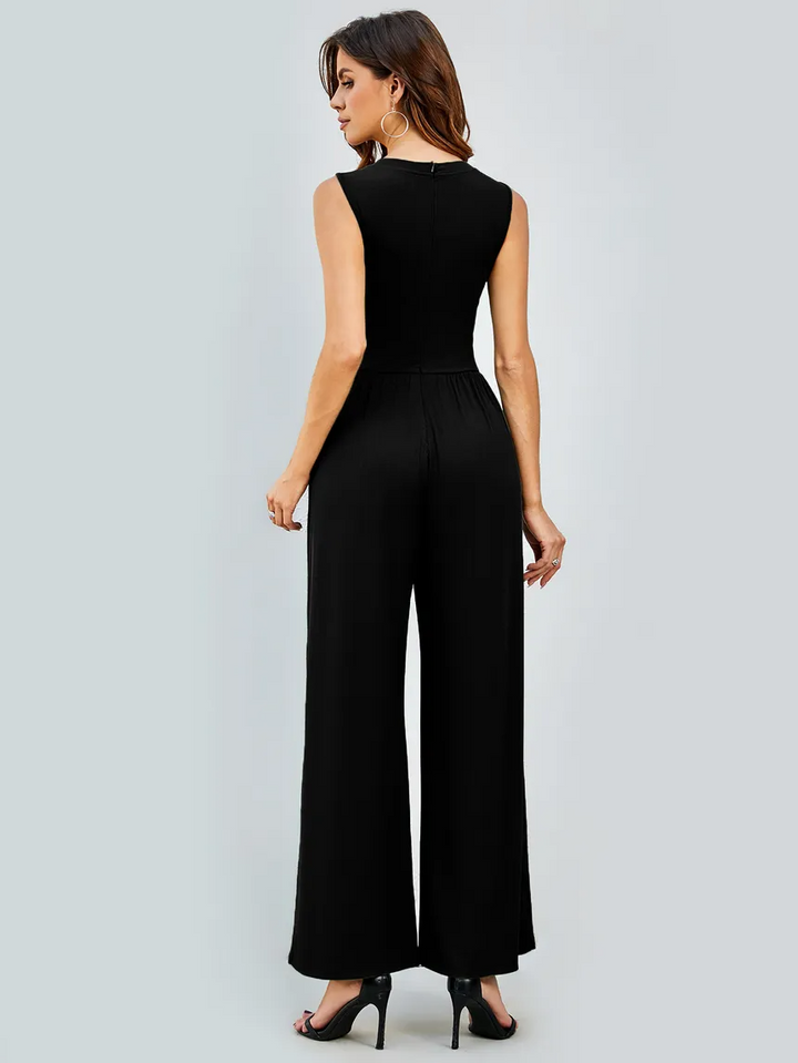 Octavia™ Black Ribbed Jumpsuit