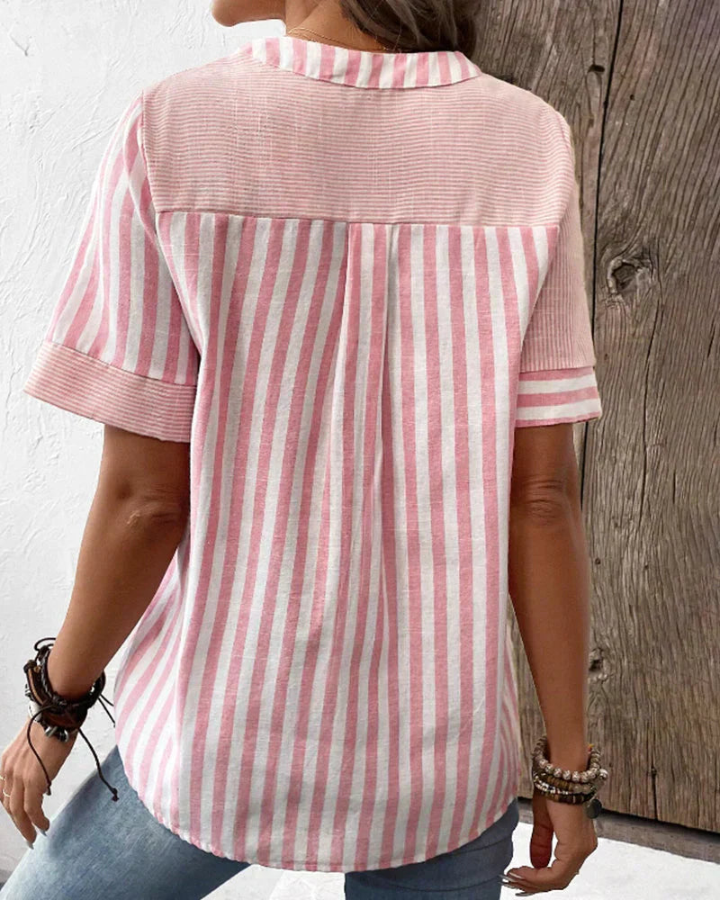 Yasmin™ Elegant Striped Blouse