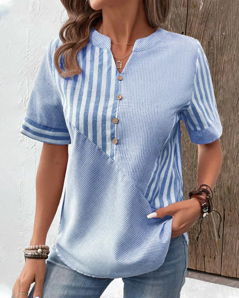 Yasmin™ Elegant Striped Blouse