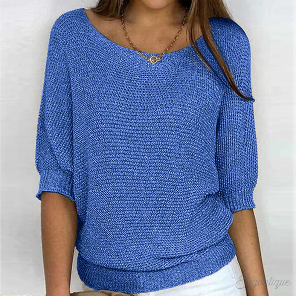 Rasia™ Stylish Cross Knit Pullover