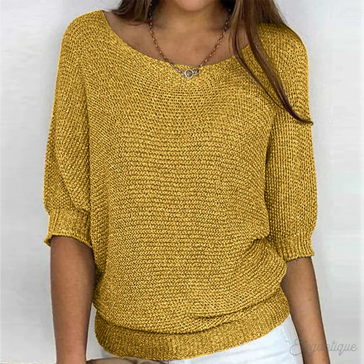 Rasia™ Stylish Cross Knit Pullover